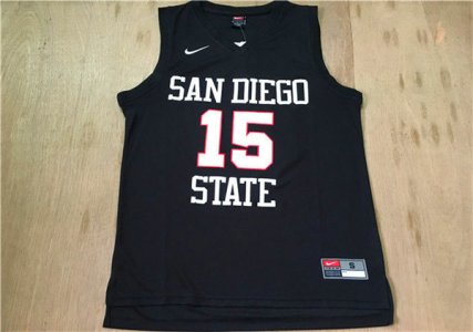 Maillot De Basket NCAA San Diego State University Kawhi Leonard 15 Noir